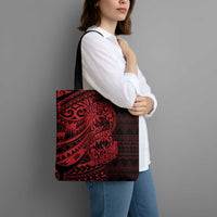Red Couple Dolphins Maori Polynesian Style Tote Bag - Polynesian Pride