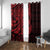 Red Couple Dolphins Maori Polynesian Style Window Curtain