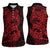 Red Couple Dolphins Maori Polynesian Style Women Sleeveless Polo Shirt