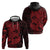 Red Couple Dolphins Maori Polynesian Style Zip Hoodie