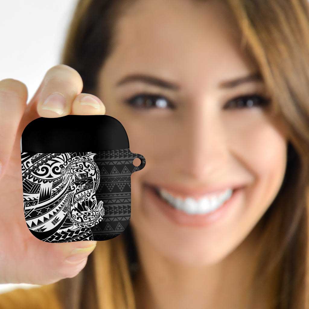 White Couple Dolphins Maori Polynesian Style AirPods Case - Polynesian Pride