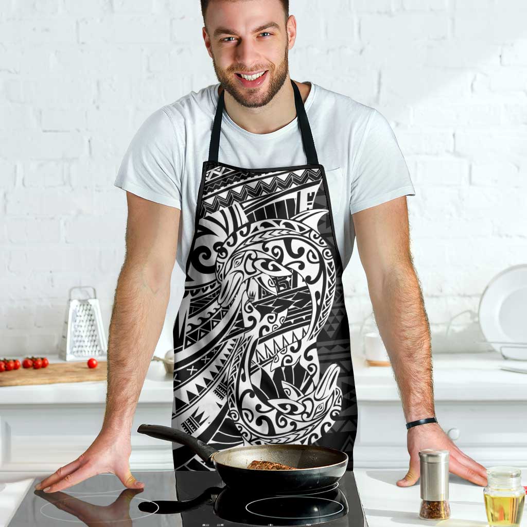 White Couple Dolphins Maori Polynesian Style Apron - Polynesian Pride