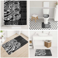 White Couple Dolphins Maori Polynesian Style Bathroom Set - Polynesian Pride