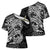 White Couple Dolphins Maori Polynesian Style Cross Shoulder Shirt - Polynesian Pride