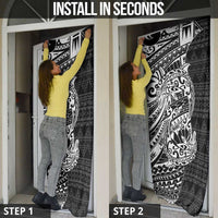 White Couple Dolphins Maori Polynesian Style Door Cover - Polynesian Pride