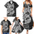 White Couple Dolphins Maori Polynesian Style Family Matching Summer Maxi Dress and Hawaiian Shirt