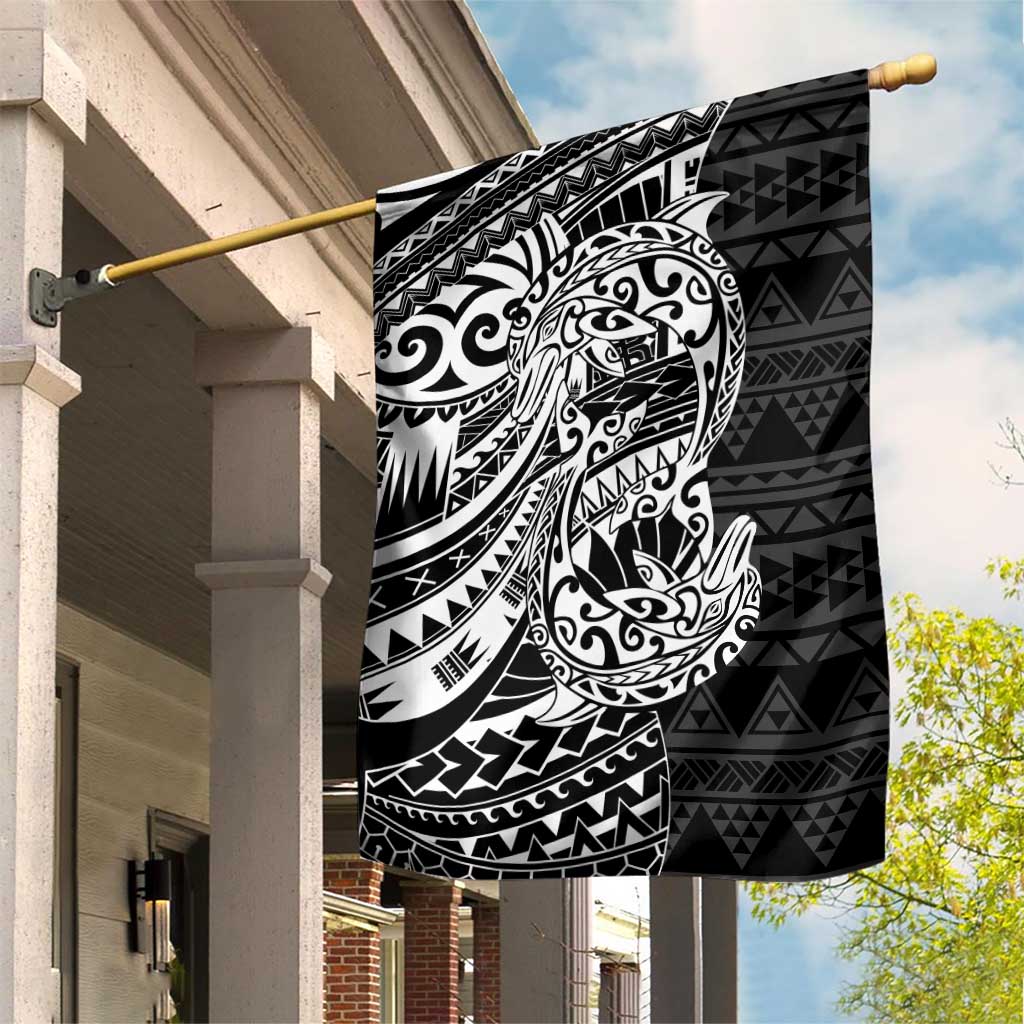 White Couple Dolphins Maori Polynesian Style Garden Flag