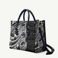 White Couple Dolphins Maori Polynesian Style Leather Bag - Polynesian Pride