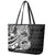 White Couple Dolphins Maori Polynesian Style Leather Tote Bag