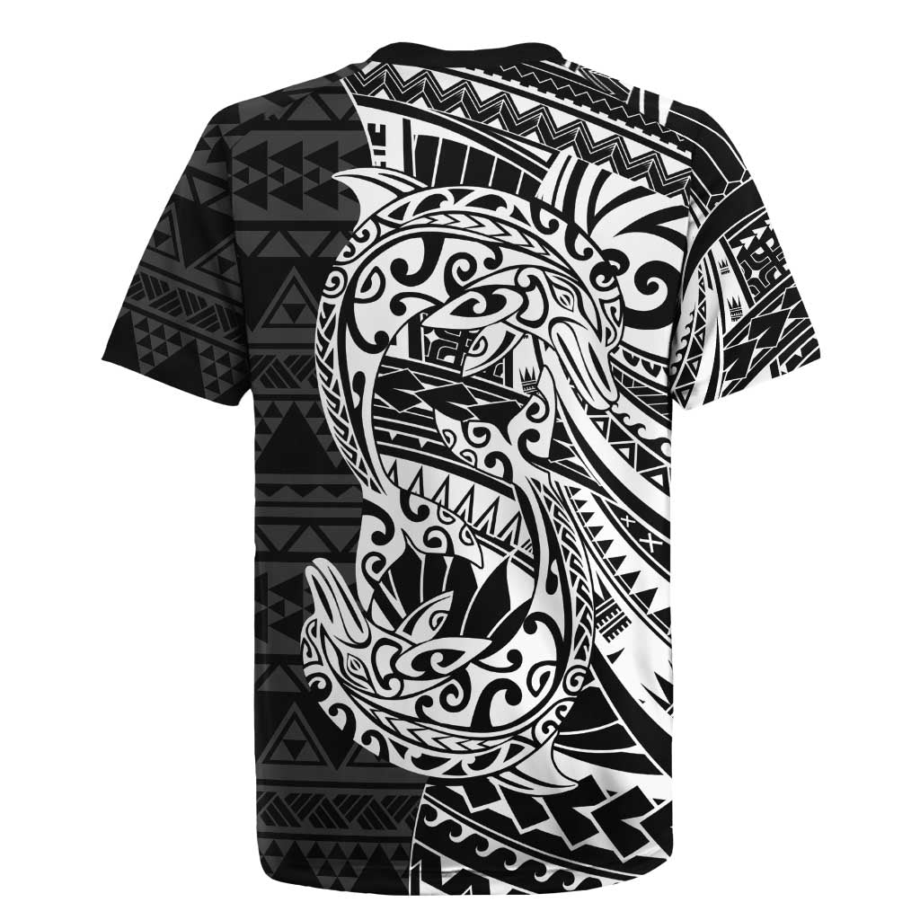 White Couple Dolphins Maori Polynesian Style Rugby Jersey