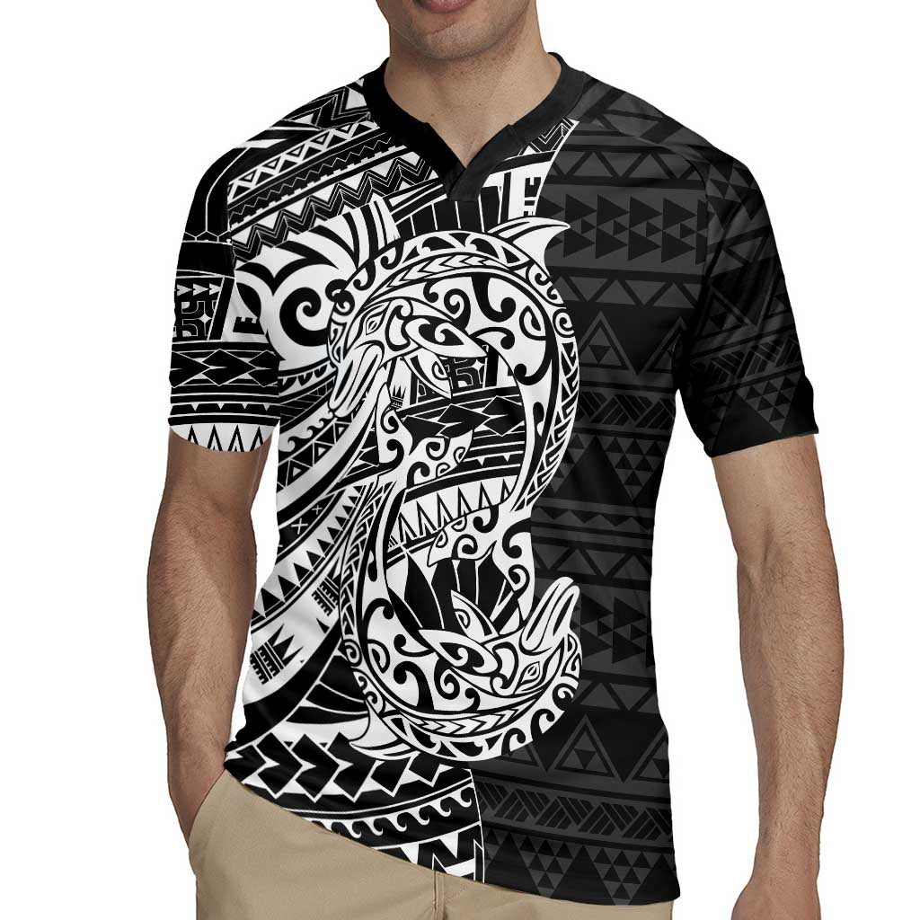 White Couple Dolphins Maori Polynesian Style Rugby Jersey