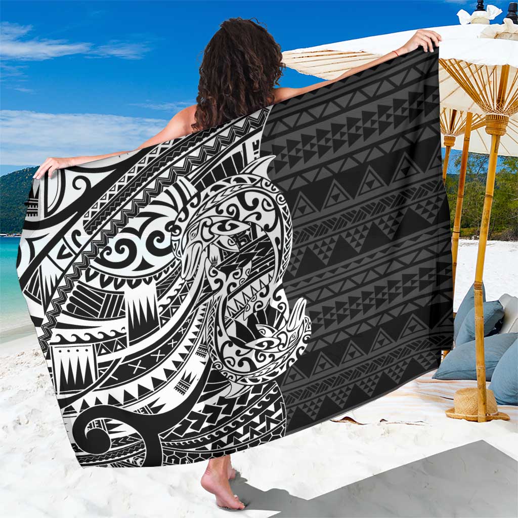 White Couple Dolphins Maori Polynesian Style Sarong