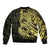 Yellow Couple Dolphins Maori Polynesian Style Bomber Jacket