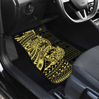 Yellow Couple Dolphins Maori Polynesian Style Car Mats