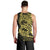 Yellow Couple Dolphins Maori Polynesian Style Men Tank Top