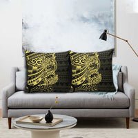 Yellow Couple Dolphins Maori Polynesian Style Pillow Cover - Polynesian Pride