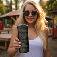 Yellow Couple Dolphins Maori Polynesian Style Skinny Tumbler LT9 - Polynesian Pride
