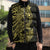 Yellow Couple Dolphins Maori Polynesian Style Sleeveless Puffer Jacket - Polynesian Pride