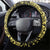 Yellow Couple Dolphins Maori Polynesian Style Steering Wheel Cover