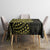 Yellow Couple Dolphins Maori Polynesian Style Tablecloth