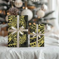 Yellow Couple Dolphins Maori Polynesian Style Wrapping Paper - Polynesian Pride