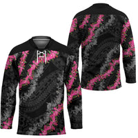 Guam Bougainvillea Lei Hockey Jersey Chamorro Tribal Pattern - Polynesian Pride