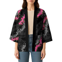 Guam Bougainvillea Lei Kimono Chamorro Tribal Pattern - Polynesian Pride