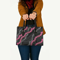 Guam Bougainvillea Lei Leather Bag Chamorro Tribal Pattern - Polynesian Pride