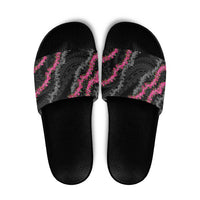 Guam Bougainvillea Lei Slide Sandals Chamorro Tribal Pattern - Polynesian Pride