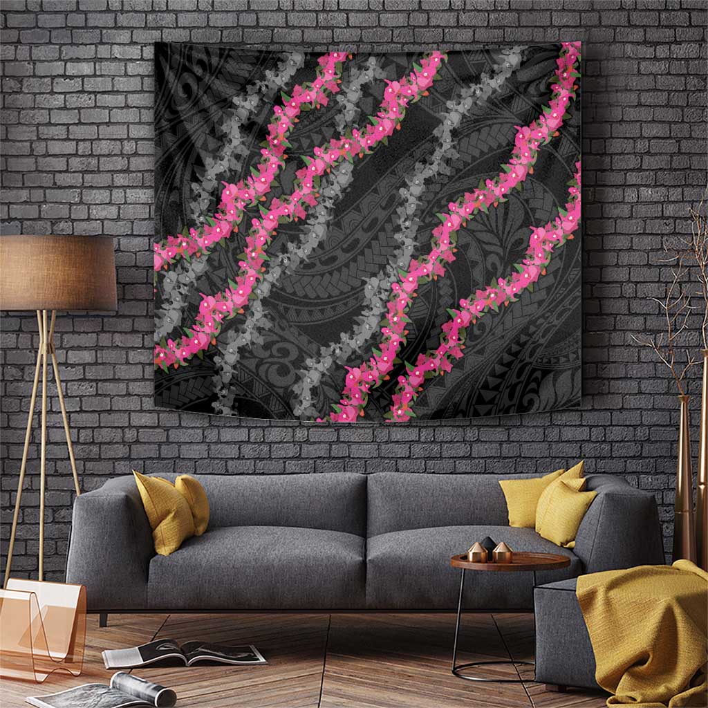 Guam Bougainvillea Lei Tapestry Chamorro Tribal Pattern