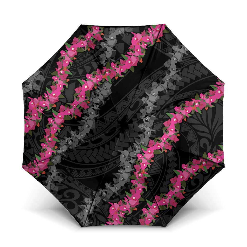 Guam Bougainvillea Lei Umbrella Chamorro Tribal Pattern - Polynesian Pride