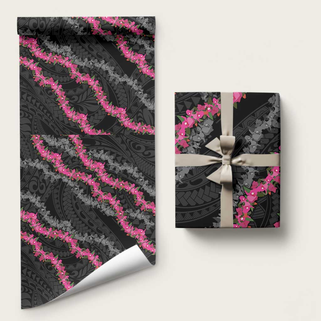 Guam Bougainvillea Lei Wrapping Paper Chamorro Tribal Pattern - Polynesian Pride