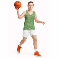 Hawaii Molokai Island Kukui Nut Flowers Basketball Jersey Tribal Kakau Pattern - Polynesian Pride