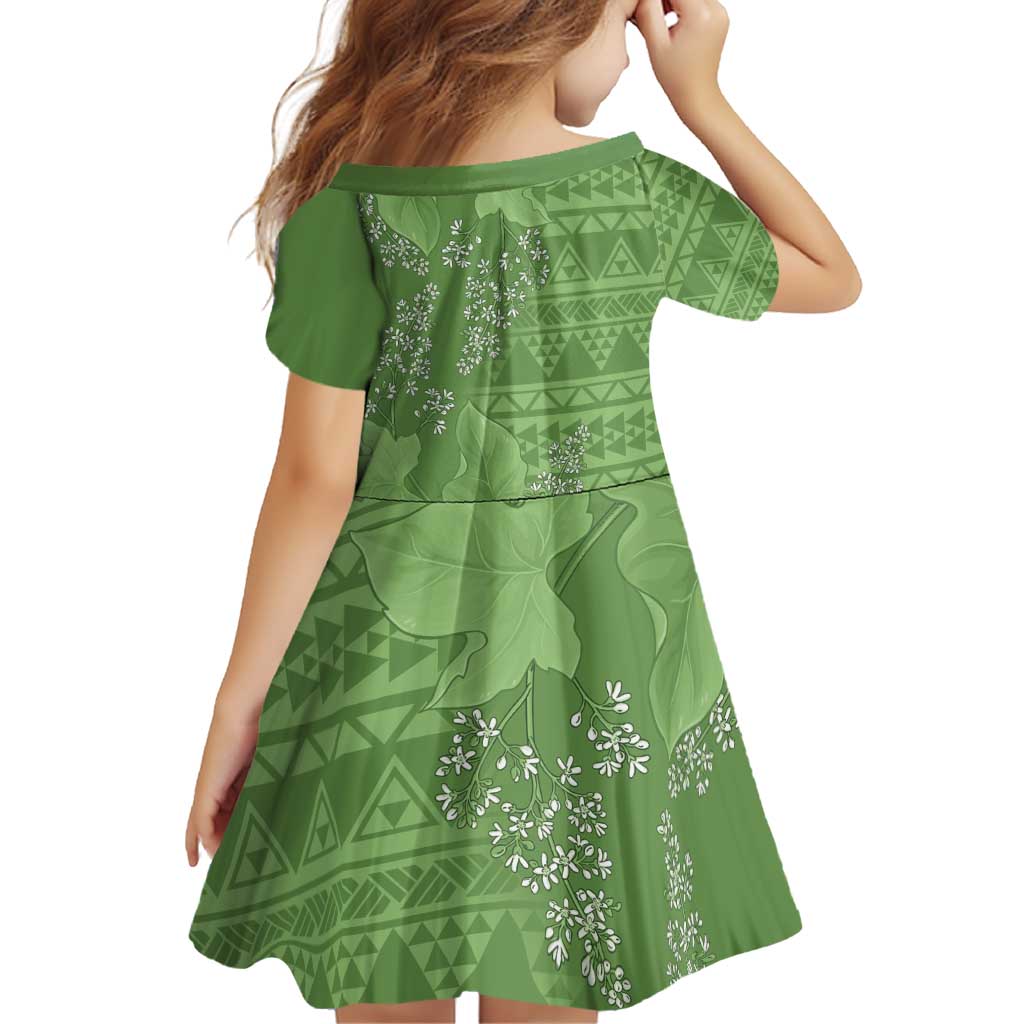 Hawaii Molokai Island Kukui Nut Flowers Family Matching Puletasi and Hawaiian Shirt Tribal Kakau Pattern