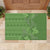 Hawaii Molokai Island Kukui Nut Flowers Rubber Doormat Tribal Kakau Pattern