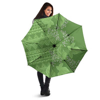 Hawaii Molokai Island Kukui Nut Flowers Umbrella Tribal Kakau Pattern - Polynesian Pride