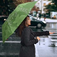 Hawaii Molokai Island Kukui Nut Flowers Umbrella Tribal Kakau Pattern - Polynesian Pride