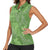 Hawaii Molokai Island Kukui Nut Flowers Women Sleeveless Polo Shirt Tribal Kakau Pattern