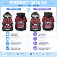 Samoa Independence Day Pet Hoodie Ulafa Polynesian Unique Red No1 LT9 - Polynesian Pride