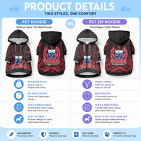 Samoa Independence Day Pet Hoodie Ulafa Polynesian Unique Red No2 LT9 - Polynesian Pride