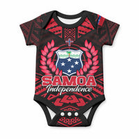 Samoa Independence Day Baby Onesie Ulafa Polynesian Unique Red No3 LT9 Red - Polynesian Pride