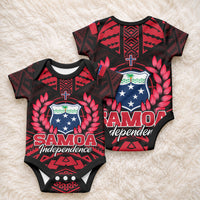 Samoa Independence Day Baby Onesie Ulafa Polynesian Unique Red No3 LT9 - Polynesian Pride