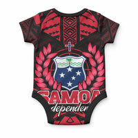 Samoa Independence Day Baby Onesie Ulafa Polynesian Unique Red No3 LT9 - Polynesian Pride
