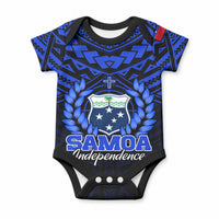 Samoa Independence Day Baby Onesie Ulafa Polynesian Unique Blue No1 LT9 Blue - Polynesian Pride