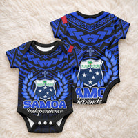 Samoa Independence Day Baby Onesie Ulafa Polynesian Unique Blue No1 LT9 - Polynesian Pride