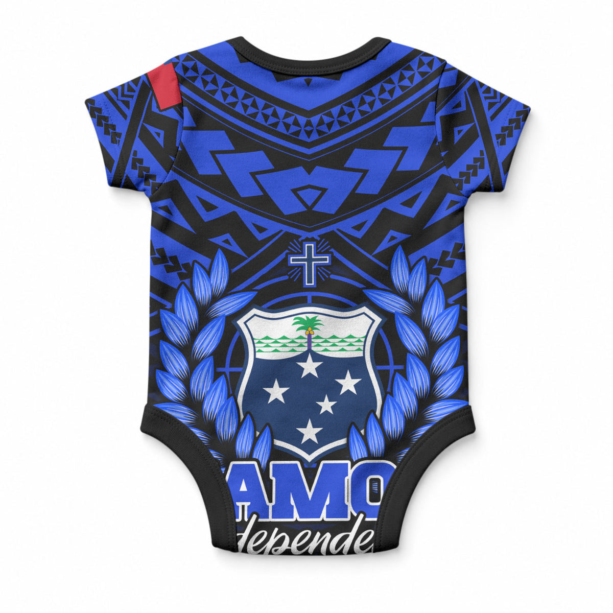 Samoa Independence Day Baby Onesie Ulafa Polynesian Unique Blue No1 LT9 - Polynesian Pride
