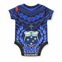 Samoa Independence Day Baby Onesie Ulafa Polynesian Unique Blue No1 LT9 - Polynesian Pride