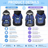 Samoa Independence Day Pet Hoodie Ulafa Polynesian Unique Blue No1 LT9 - Polynesian Pride
