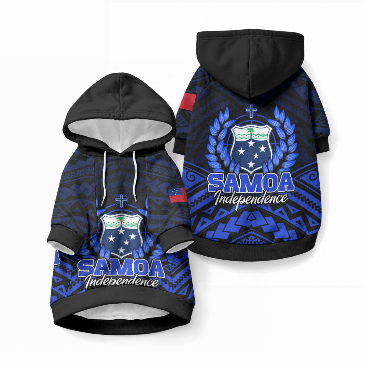 Samoa Independence Day Pet Hoodie Ulafa Polynesian Unique Blue No2 LT9 Pullover Blue - Polynesian Pride