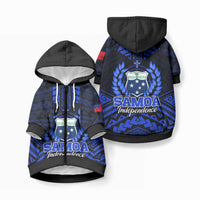 Samoa Independence Day Pet Hoodie Ulafa Polynesian Unique Blue No3 LT9 Zip-up Blue - Polynesian Pride